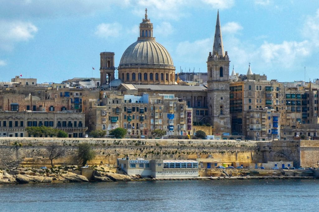 The waterfront in Valletta City, Malta